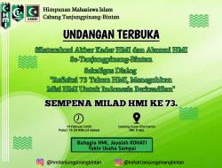 HMI Cabang Tanjungpinang-Bintan Gelar Silahturahmi Kader dan Alumni