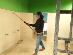 Komisariat HMI se-Cabang Tanjungpinang-Bintan Gelar Penyemprotan Disinfektan Keliling
