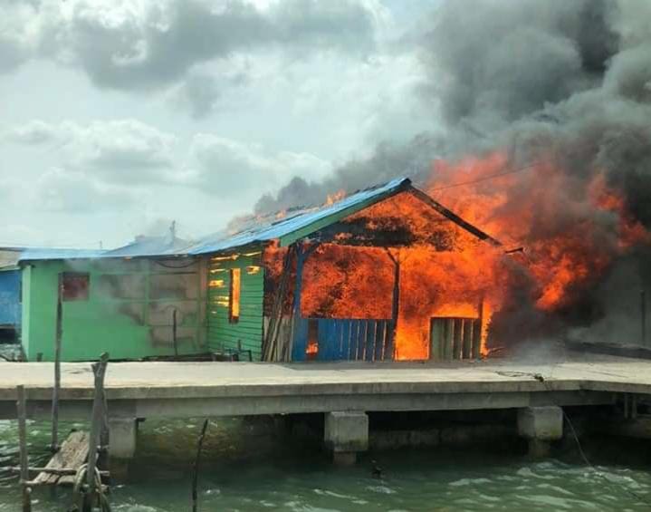 Ini Kronologis Terbakarnya Rumah Sewa di Teluk Keriting