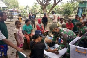 Warga di Perbatasan Dapat Layanan Kesehatan Gratis Dari TNI