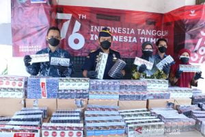 Gudang Rokok Ilegal di Lamongan Digerebek Bea Cukai