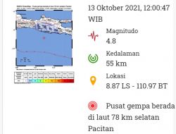 Gempa M 4.8 di Pacitan, Guncangannya Terasa hingga ke Jogja