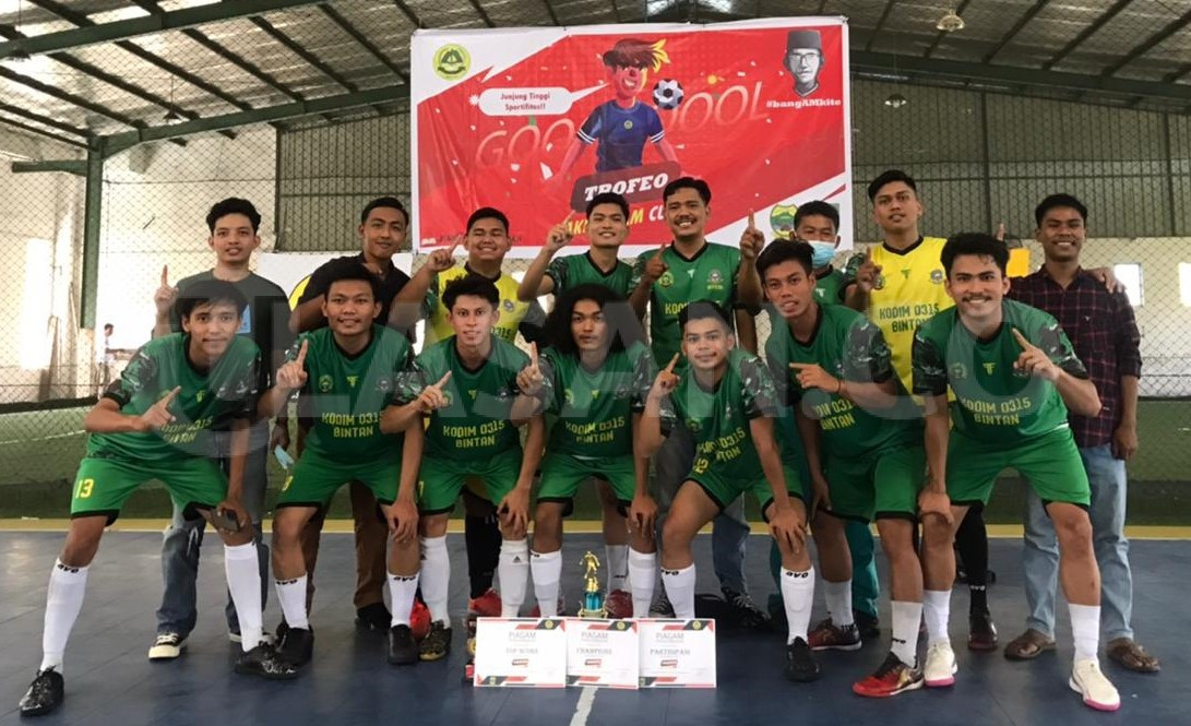 Tim Futsal Binaan Kodim 0315 Bintan Juara I di Batam