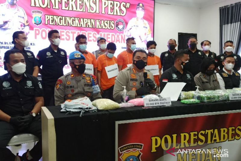 Polrestabes Medan Amankan 13 Kilogram Sabu Asal Malaysia