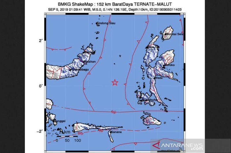 Gempa Magnitudo 7,4 Guncang Maluku