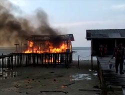 Sebuah Rumah di Pulau Laut Ludes Terbakar, Tak Ada Korban Jiwa