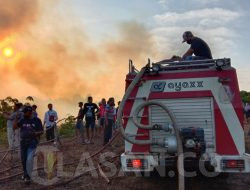 Mobil Damkar Bintan Timur Sempat Rusak Padamkan Api di Lahan Antam