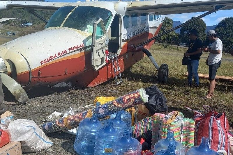 Pesawat SAS PK-FSW Tergelincir karena Pecah Ban di Bandara Bilorai Intan Jaya