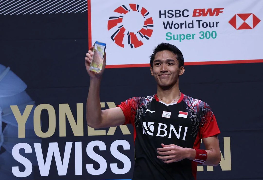 Jonatan Christie Bawa Indonesia Juarai Tunggal Putra Badminton Swiss Open 2022