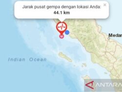 Gempa Magnitudo 5,2 Guncang Aceh, Tak Berpotensi Tsunami