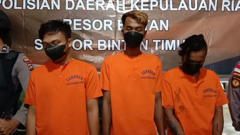 Polsek Bintan Timur Tangkap 3 Pelaku Pencuri Motor Matik di Tanjungpinang