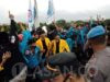 Oknum Polisi Tendang Mahasiswa saat Unjuk Rasa di kantor DPRD Kepri