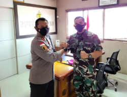 Jaga Sinergitas TNI-Polri, Danyonmarhanlan IV Kunjungi Mapolres Bintan