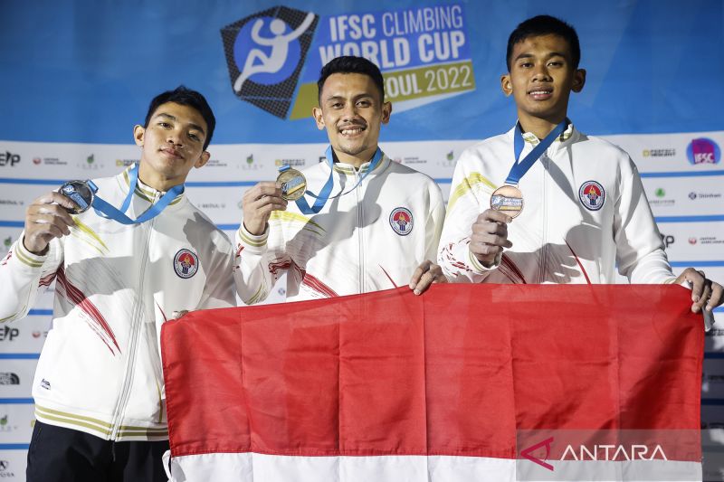 Indonesia Kuasai Podium Piala Dunia Panjat Tebing 2022