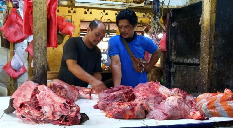 Penjualan Daging Sapi Normal di Pasar Baru Tanjungpinang