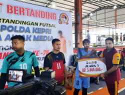 Tim Wartawan Dominasi Juara di Turnamen Futsal Polda Kepri