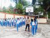 Bhabinkamtibmas Polsek Lubuk Baja Latih Siswa SMP Immanuel Upacara Bendera