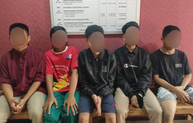 Polresta Tanjungpinang Jemput Lima Remaja Perusak Pelantar Kota Rebah