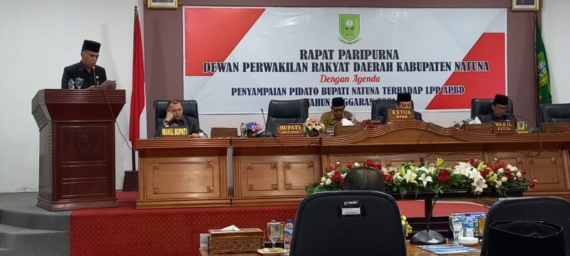 DPRD Natuna Paripurna Penyampaian Bupati Tentang LPP APBD 2021