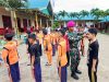 Prajurit Yonmarhanlan IV Ajarkan Siswa SMPN 14 Tanjungpinang Baris-berbaris
