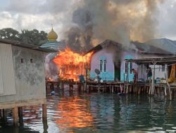 Ditinggal Sebentar, Rumah Warga Desa Mantang Baru Bintan Hangus Terbakar