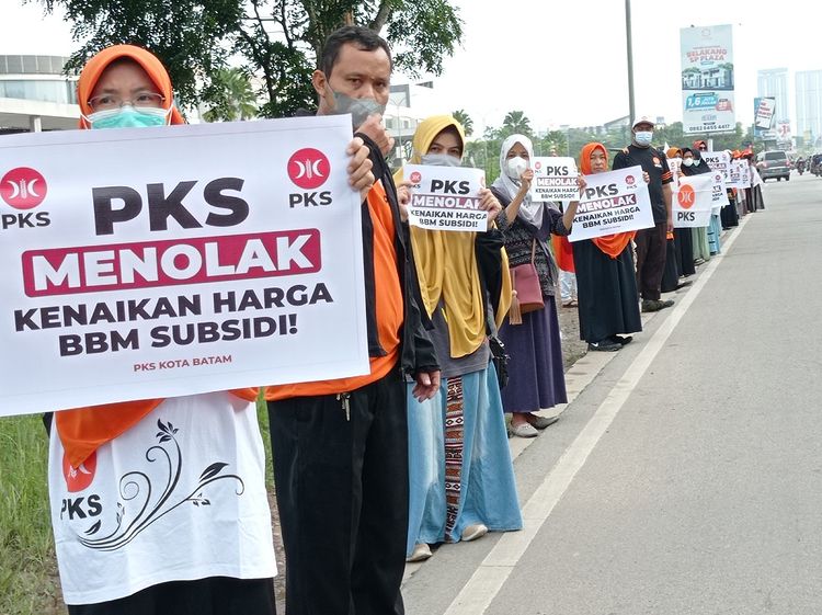 PKS Kepri Ramai-Ramai Turun Ke Jalan Tolak Kenaikan BBM