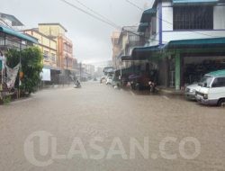 Astaga, Jalan Barek Motor Kijang Bintan Terendam Banjir