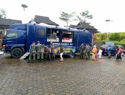 TNI AU Kerahkan Mobil Dapur Lapangan Bantu Warga Terdampak Gempa di Cianjur
