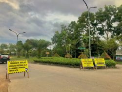 Jalan Botania Menuju Bandara Hang Nadim Batam Ditutup Sementara