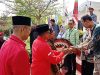 Bacaleg PDIP Bintan Daftar ke KPU Diiringi Kesenian Kuda Lumping