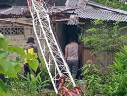 Antena Radio Orari Timpa Rumah Dinas Polri di Tanjungpinang