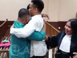 Arif dan Samsuri Menangis dan Berpelukan Usai Divonis Bebas di Pengadilan Tipikor Tanjungpinang