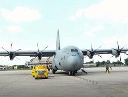 Pesawat C-130J-30 Super Hercules Kedua TNI AU Tiba di Halim Perdanakusuma