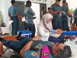 Prajurit Yonmarhanlan IV Donor Darah di Kegiatan Bakti Sosial HUT ke-77 Jalasenastri