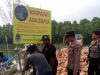 Polsek Bukit Bestari Pasang Imbauan Waspada Buaya di Kampung Kolam Sei Jang