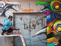 Seniman Grafiti Indonesia dan Dunia Adu Kreativitas di King Royal Pride-Spray Asia 2023