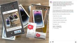 Akun Instagram ut_batam yang diretas dan melakukan penipuan bermodus giveaway.