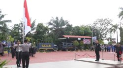 Wakapolres Karimun, Kompol Herie Pramono pimpin upacara memperingati Hari Sumpah Pemuda yang ke-95, Sabtu (28/10).