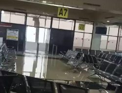 Ruang Tunggu Bandara Hang Nadim Bocor hingga Tergenang Air