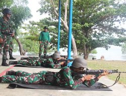 Prajurit Yonmarhanlan IV Batam Berlatih Tingkatkan Kemampuan Menembak