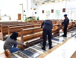 Enam Gereja di Karimun Disterilisasi Unit Jibom Sat Brimob Polda Kepri