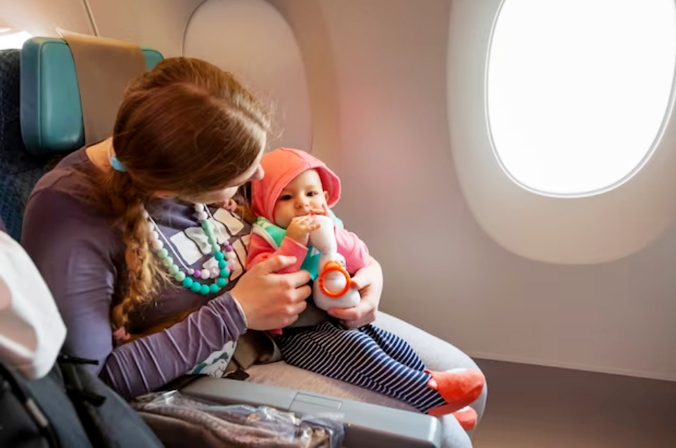 Ilustrasi - perjalanan udara atau naik pesawat bersama bayi membutuhkan persiapan khusus.
