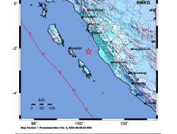 Gempa Magnitudo 5,7 Guncang Pesisir Selatan Sumbar