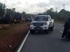 Mobil Pikap Tabrak Truk Sedang Parkir  di Jalan Lintas Barat