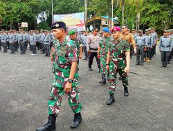 Danyonmarhanlan IV Hadiri Apel Siaga Satlinmas Pemilu 2024 di Tanjungpinang