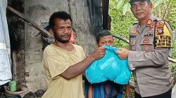 Polsek Bintan Timur Salurkan Bantuan Sembako untuk Sriariyanto di Sei Lekop