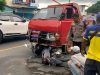 Motor Honda Vario Masuk Kolong Truk di Tanjungpinang