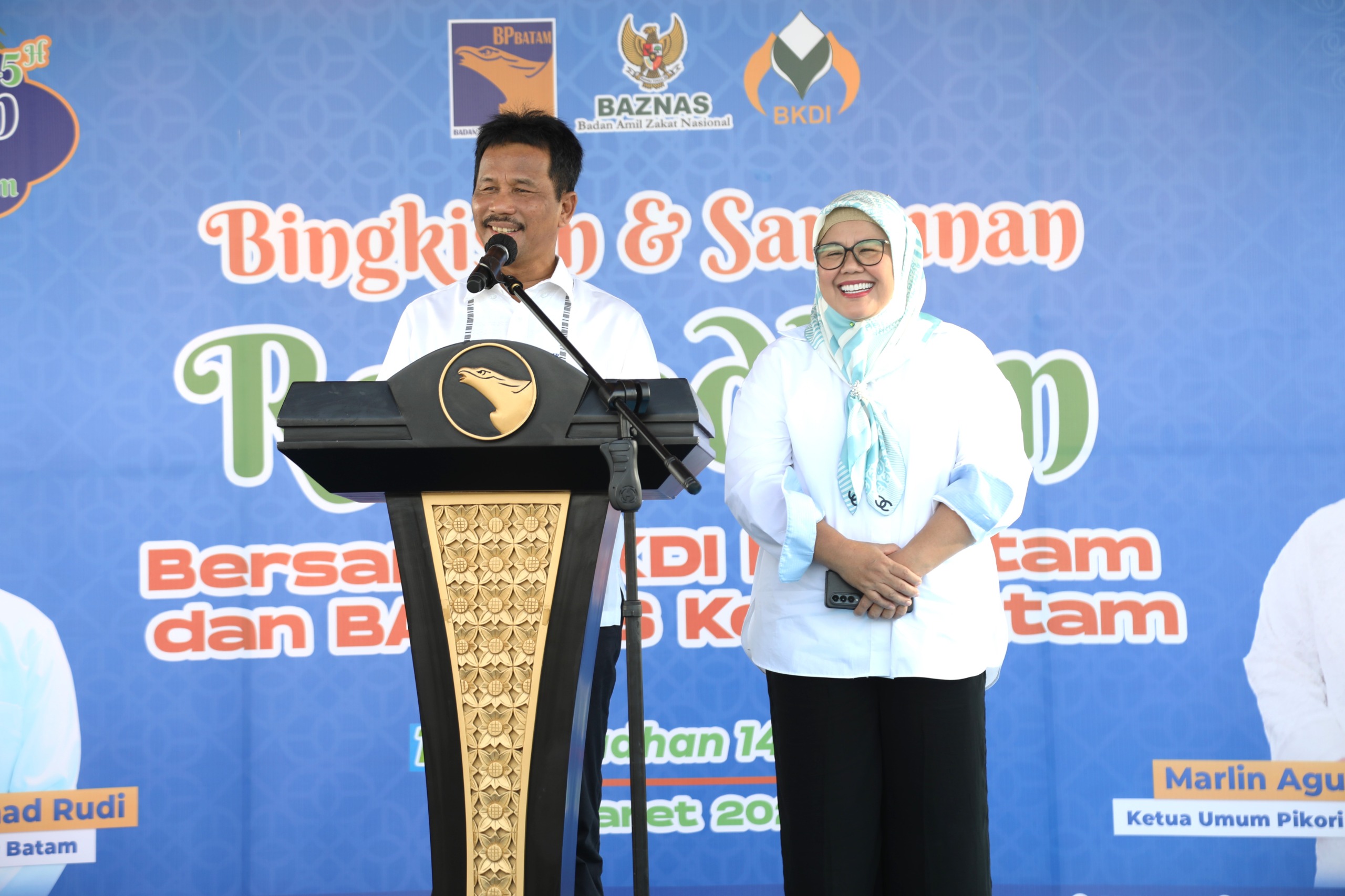 Kepala BP Batam Muhammad Rudi bersama istri Marlin Agustina. (Foto: Dok BP Batam)