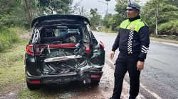 Empat Mobil Kecelakaan Beruntun di Jalan Lintas Barat Bintan, Tiga Orang Dilarikan ke Rumah Sakit