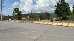 Duh! Puluhan Road Barrier Beton Ditumbangkan Orang Iseng di Jalan Lintas Timur Bintan